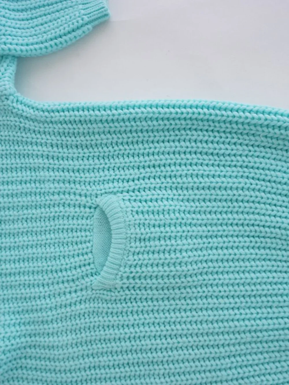 Vintage Cassie West Aqua Ribbed Collared Button Grandpa Knit Tennis Sweater M - Picture 5 of 8